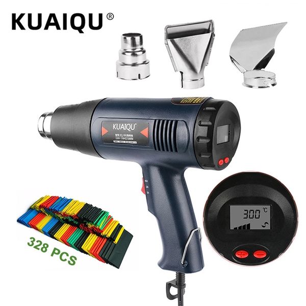 

digital electric air gun temperature-controlled building hair dryer heat gun soldering tools adjustable 3pcs nozzle 220v 211029