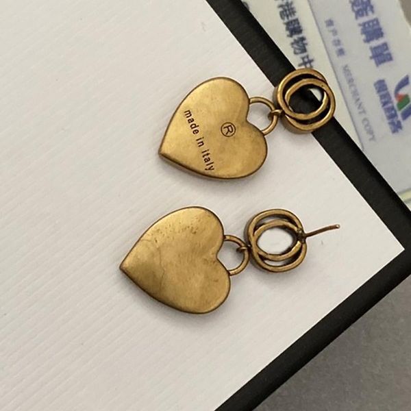 

women designer earrings for womens jewelry heart earring stud brands letter eardrop fashion dangler party gift 21121533xs, Golden