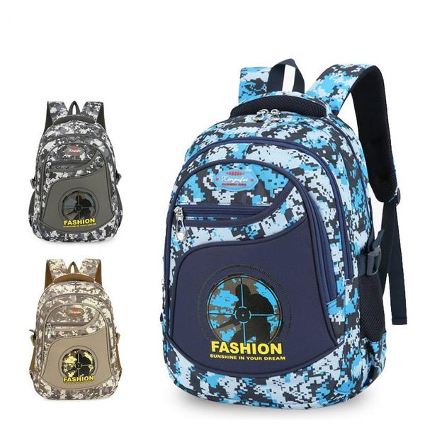 

children school bags boys camouflage backpack primary orthopedic kids waterproof mochila infantil