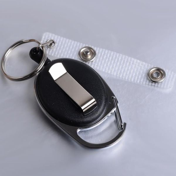 

party favor cordn retrctil para tarjeta de identificacin, carretes soporte, cinta retroceso, llavero cadena, clips, regalos,