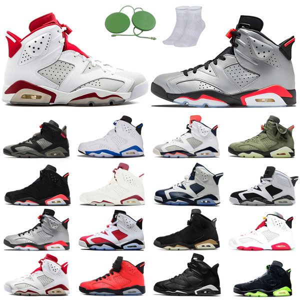 

6s man basketball shoes fashion colors white infared unc tinker sport olympic marron hare dmp carmine black cat angry bull cool trainers bre