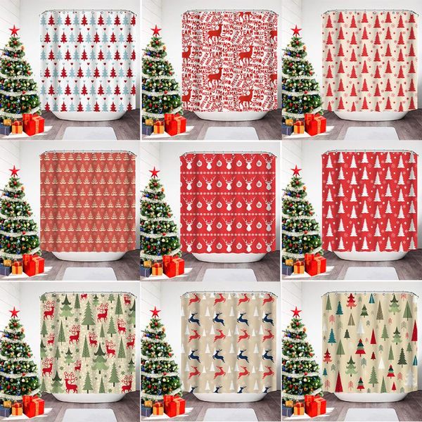 

shower curtains christmas series home hygiene partition curtain bathroom
