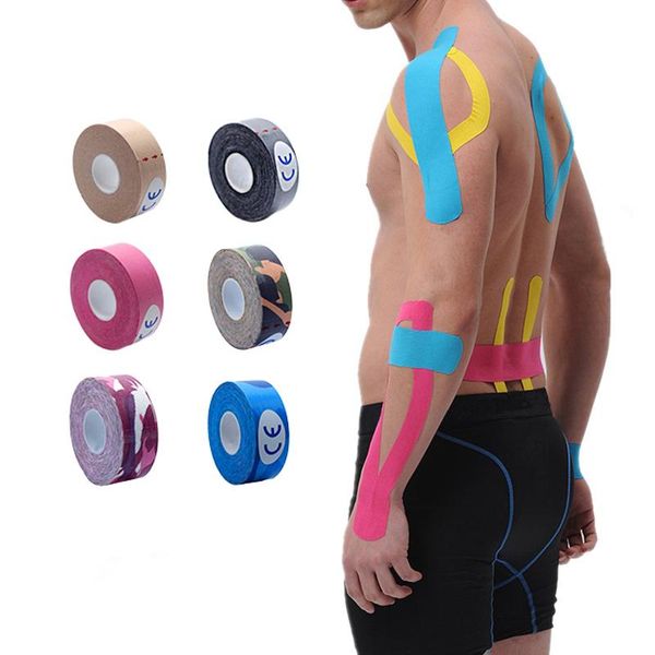 

elastic exercise muscle paste cotton waterproof bandage recovery belt knee pad relieve pain sport safety elbow & pads, Black;gray