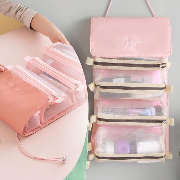 

storage bags multi pocket bag travel home hanging foldable cosmetic girl container for household