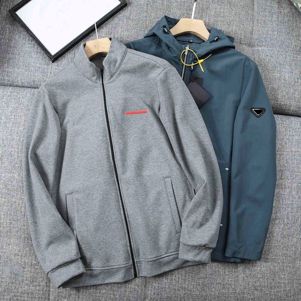 

men's jackets two pieces men classic retro jackets shirt mens loose coat comfortable letter high-density 30d windproof and waterproof m, Black;brown