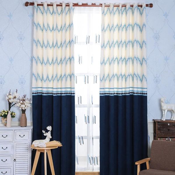 

curtain & drapes luxury american modern minimalist embroidered stitching curtains for living room bedroom high shading decoration custom