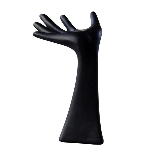 

jewelry pouches, bags stand necklace elegant resin ornament display nordic bracelet ring rack hand shape storage holder simple modern craft, Pink;blue