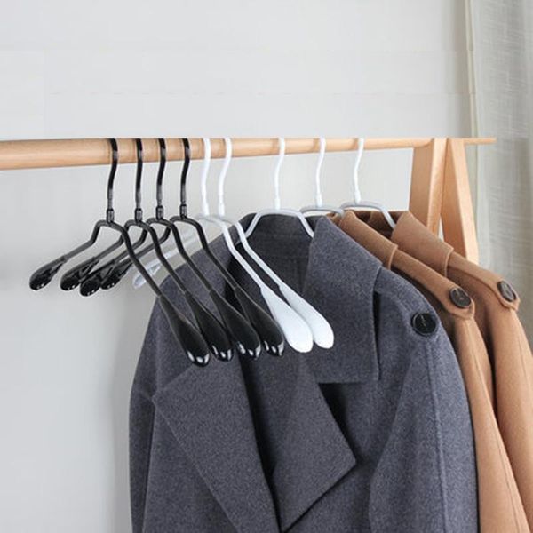 

hangers & racks 10 pcs/lot bold anti-skid clothes hanger broad shoulder coat hanging without mark household pants rack