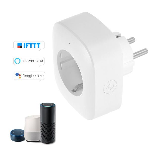 

smart power plugs mini wifi socket eu 10a type f remote control voice for amazon alexa and google home ifttt