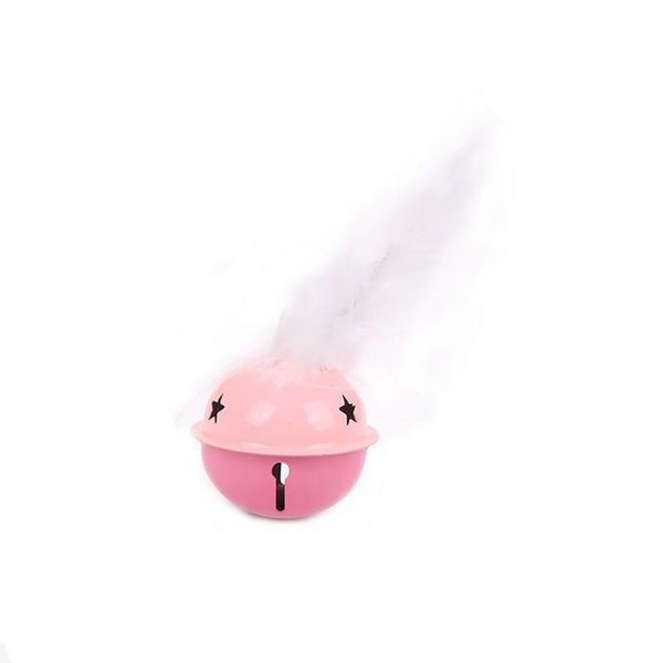 

cat toys pet color feather vocal bell toy ball supplies catnip