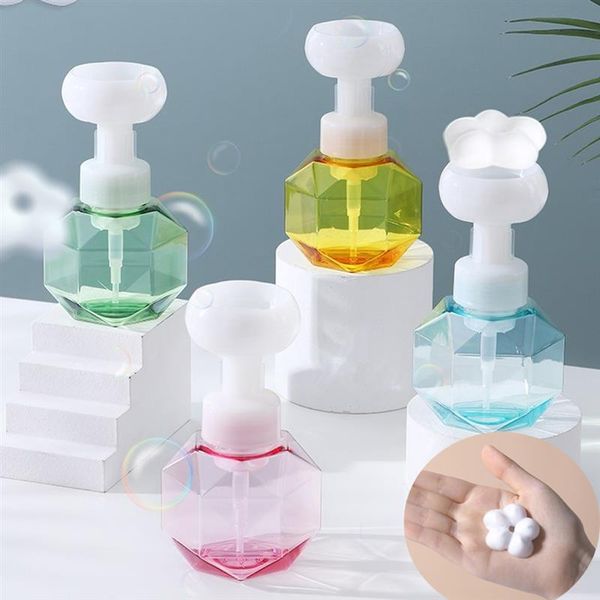 

storage bottles & jars 300ml liquid soap dispenser flower shape foam foaming pump lotions refillable bottle distributor shower