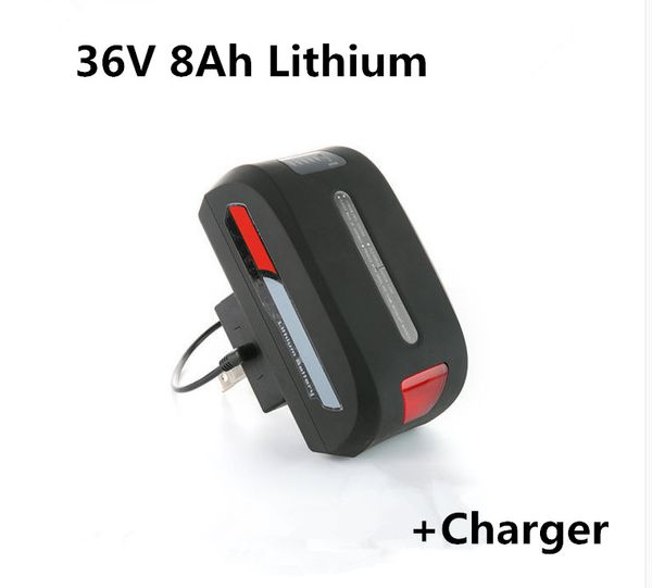 36V 8Ah Lithium-Akku für Motorrad, E-Bike, E-Scooter, elektrisches Skateboard, Dreirad, Zweirad-Ausgleichsroller + 2A-Ladegerät