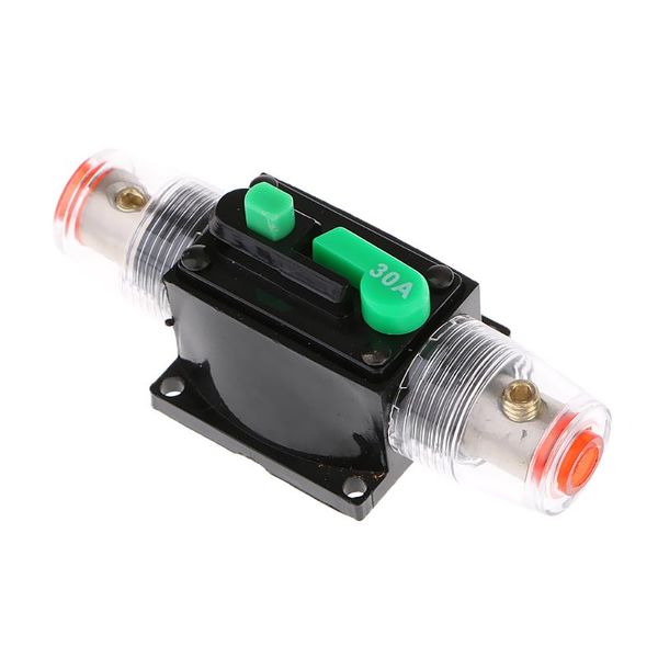 

car organizer 2x 30a manual reset circuit breaker overload protection fuse holder plastic
