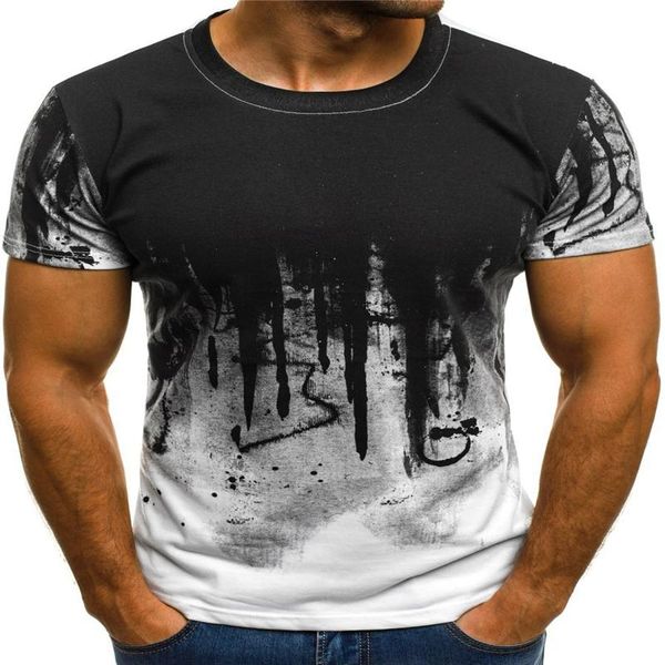 

men's t-shirts t-shirt short sleeve o-neck slim fashion half 2021 clothing, White;black