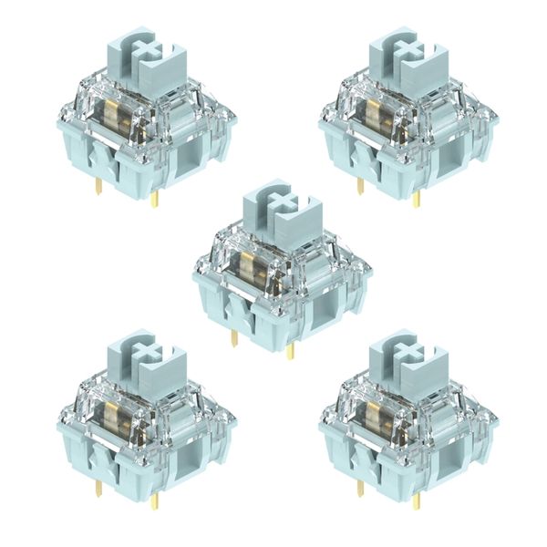 5 adet / paket TTC Mavimsi Beyaz Anahtarı Özelleştirilmiş Mekanik Klavye Anahtarı MX Serisi için Doğrusal Anahtarlar 3 Pins Dropship