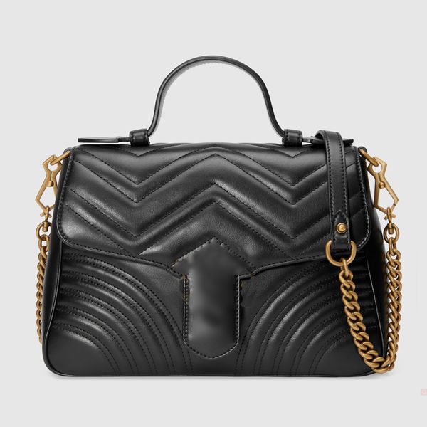 Designer Totes Borsa a tracolla a catena in pelle Chevron con un cuore Pochette a doppia lettera in oro antico Borse di alta qualità Tracolla rimovibile 547260 489110