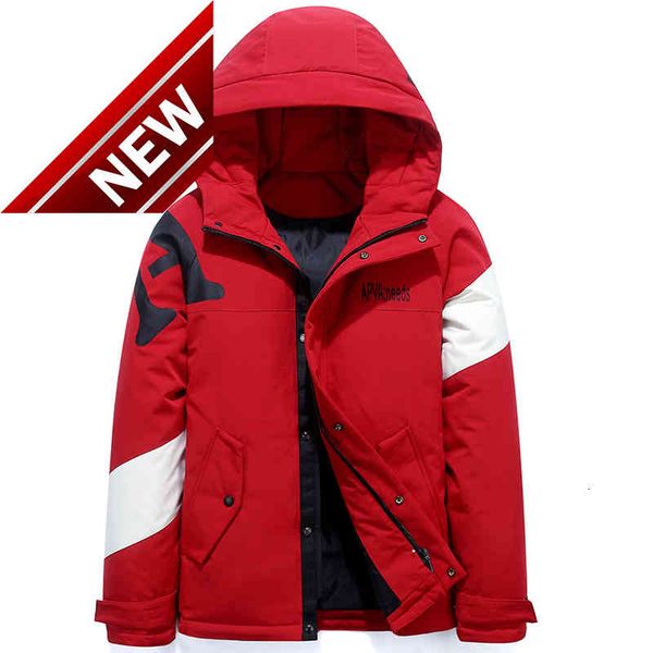 

men's down jacket stylish male coat winter thick warm man clothing brand apparel parka, Black