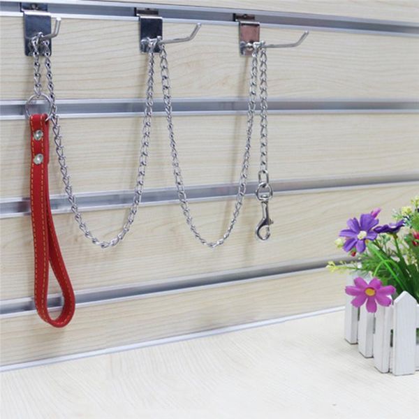 

leather dog leash control safety training protect in traffic pet traction rope metal chain collar collars & leashes