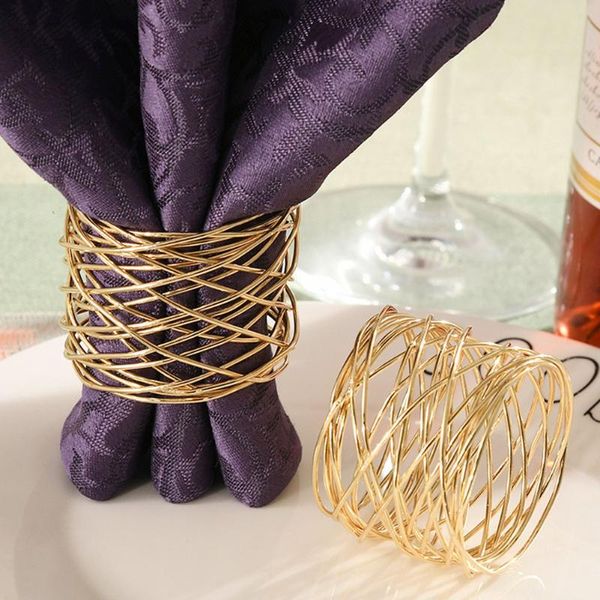 

alloy napkin rings wedding decoration ring table accessories for dinner party gold