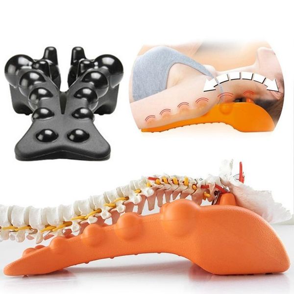 

selcorrect cervical vertebra lumbar traction straight spine relax back massage board brace stretching device health care yoga mats