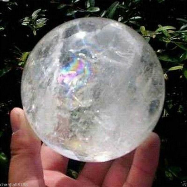 

decorative objects & figurines natural rainbow crystal iceland spar ball heals gems