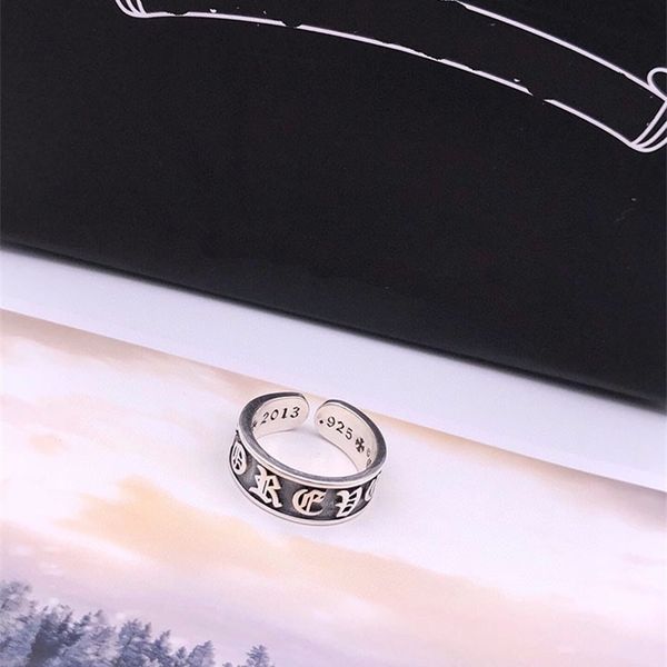 

special offer 75%off outlet onlinestandard s925 croquet cross flower ring men's and women's rings hip hop fashion qyxr, Silver