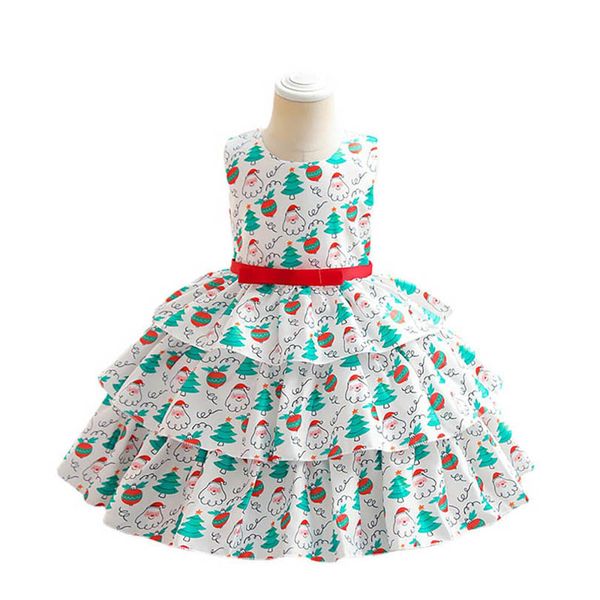 

christmas girls dresses baby dress pettiskirt bow birthday party wedding princess kids clothes b9010, Red;yellow