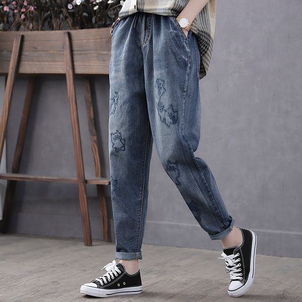 

kog248 blue korea cable according to literature and art age season restoring ancient ways is new cat embroidery jeans
