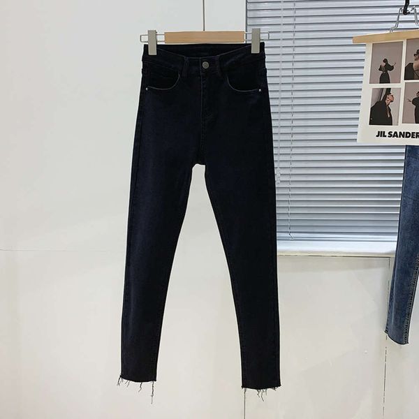 

6211 basic elastic pencil pants autumn simple and style small leg women's 6211, Blue