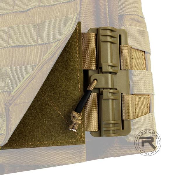 

hunting jackets tactical quick release assembly tube cummerbund adapter high speed buckle rapid connector for plate carrier armor vest, Camo;black