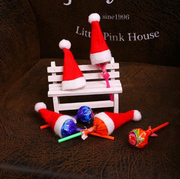 Copribottiglie di vino natalizio Cappellino per decorazioni natalizie per bottiglie Regalo per bambini Merry Bar Decorazioni per la tavola Forniture tappo