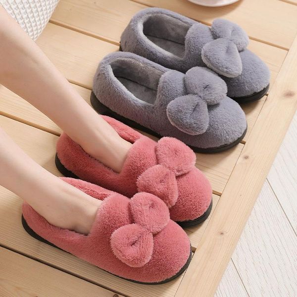 

women's slippers shoes home winter ladies casual autumn cute fur plush female slipper comfort women indoor mtx65, Black