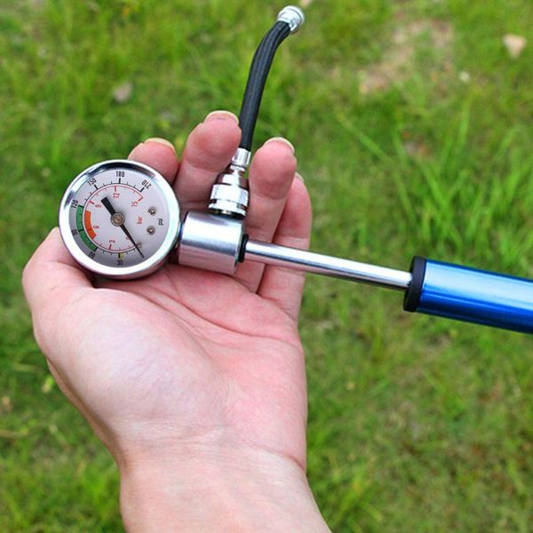 

bike pumps high pressure mtb compact suspension fork & rear pump 210 psi