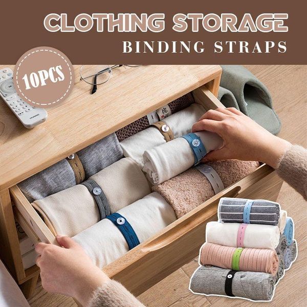 

storage drawers 10pcs clothing binding straps household clothes sorting tools drop