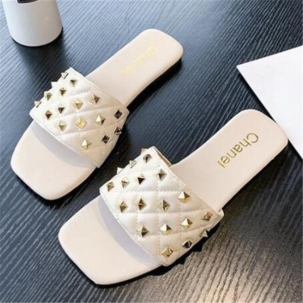 

slippers summer style women beach shoes fashion flat women's sandals large size casual platform womens slides wor4, Black