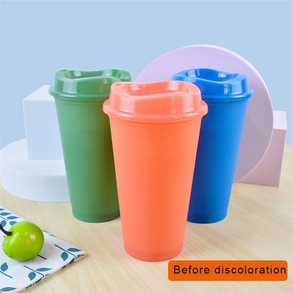 

mugs drinkware kitchen,dining & bar color changing cups with lids 473ml reusable bpa creative drink for kids est