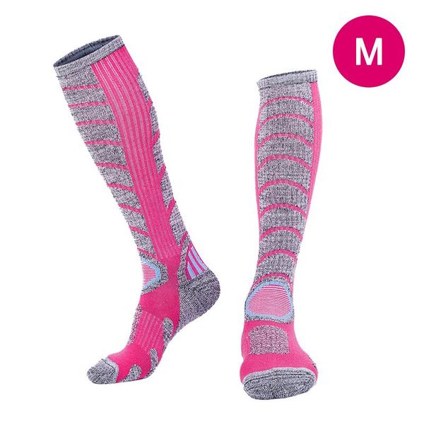 

sports socks 2021 men women winter warm thermal ski skiing thick cotton soccer cycling snowboard long warmers, Black