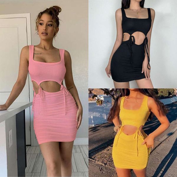 

women's tracksuits tracksuitswomen's waist hollow strap dress qoyu, Gray