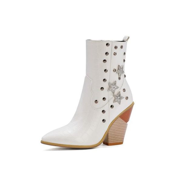 

boots big size star decorated women shoes ankle for ladies woman winter, Black