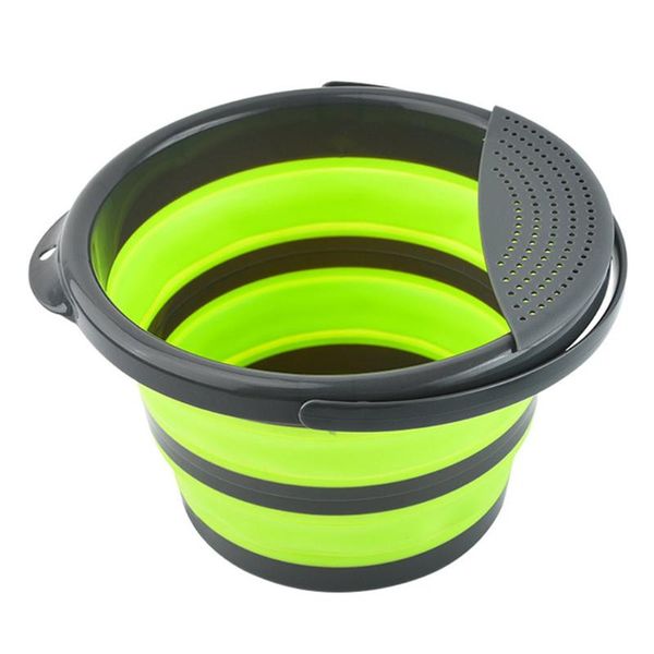 

buckets foldable bucket portable water container with durable handle for hiking camping outdoor
