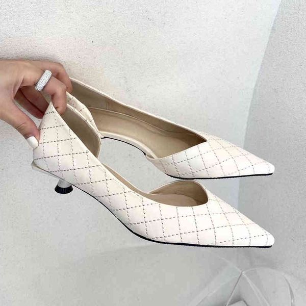

dress shoes pointed toe women sandals pumps fashion sewing design black/beige thin low heels shallow slip on elegant spring/summer