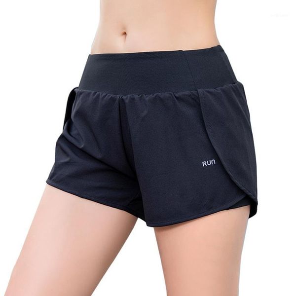

women's shorts women summer two layers anti-exposure running fashion mid-rise breathable loose fitness quick dry, White;black