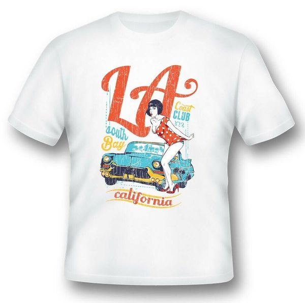 

la south bay california black or white tee, White;black