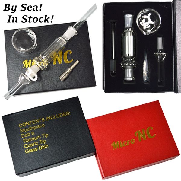 By Sea Glasbong Nector Collector NC-Kits 10-mm-Verbindung Wasserpfeifen Spitzen Nagel-Keck-Clip Bongs Wachsöl Dab-Rigs Werkzeuge Tragbare Rauchpfeife Wasserpfeifen Dickes Pyrex