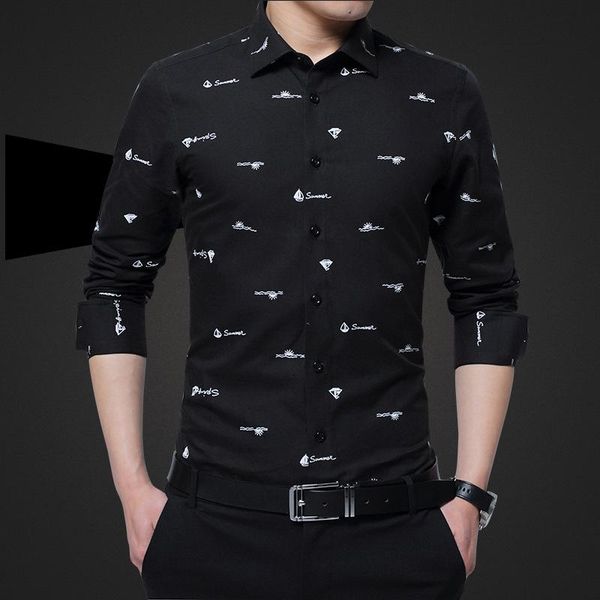 

men's casual shirts shirt 2021 arrivals fashion dress man style long sleeve solid cotton slim fit male asian size 5xl, White;black