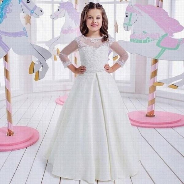 

girl's dresses charming lace tulle flower girl dress princess pageant prom wedding party special occasion children formal gown, Red;yellow