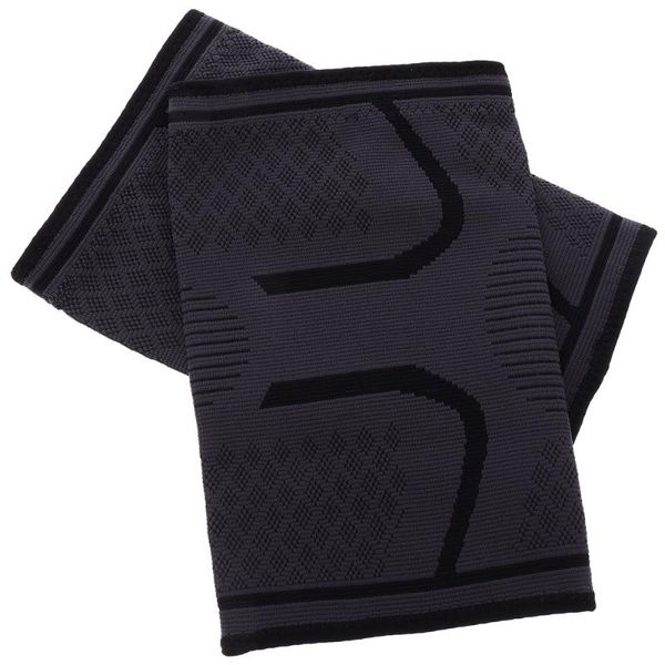 

elbow & knee pads 2pcs sports fitness supporting sleeve premium wrap warm kneecap, Black;gray