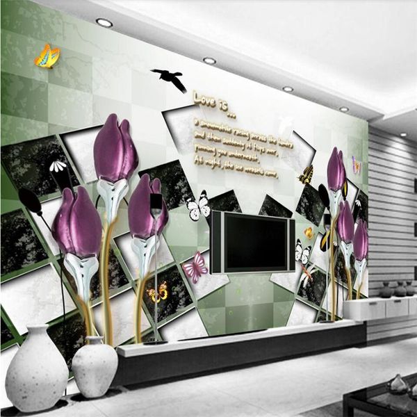 

wallpapers shuhiko vintage embossed flowers retro tv background wall painting custom large mural green wallpaper papel de parede