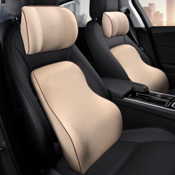 

seat cushions 5 colors car auto supports back cushion and headrest neck pillow memory foam lumbar support driver spine pain