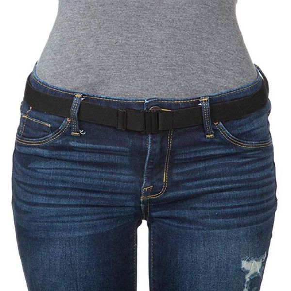

belts stylishbar 47-85cm adjustable blastic belt for women non-slip waist no show flat buckle closure backing waistband jeans, Black;brown